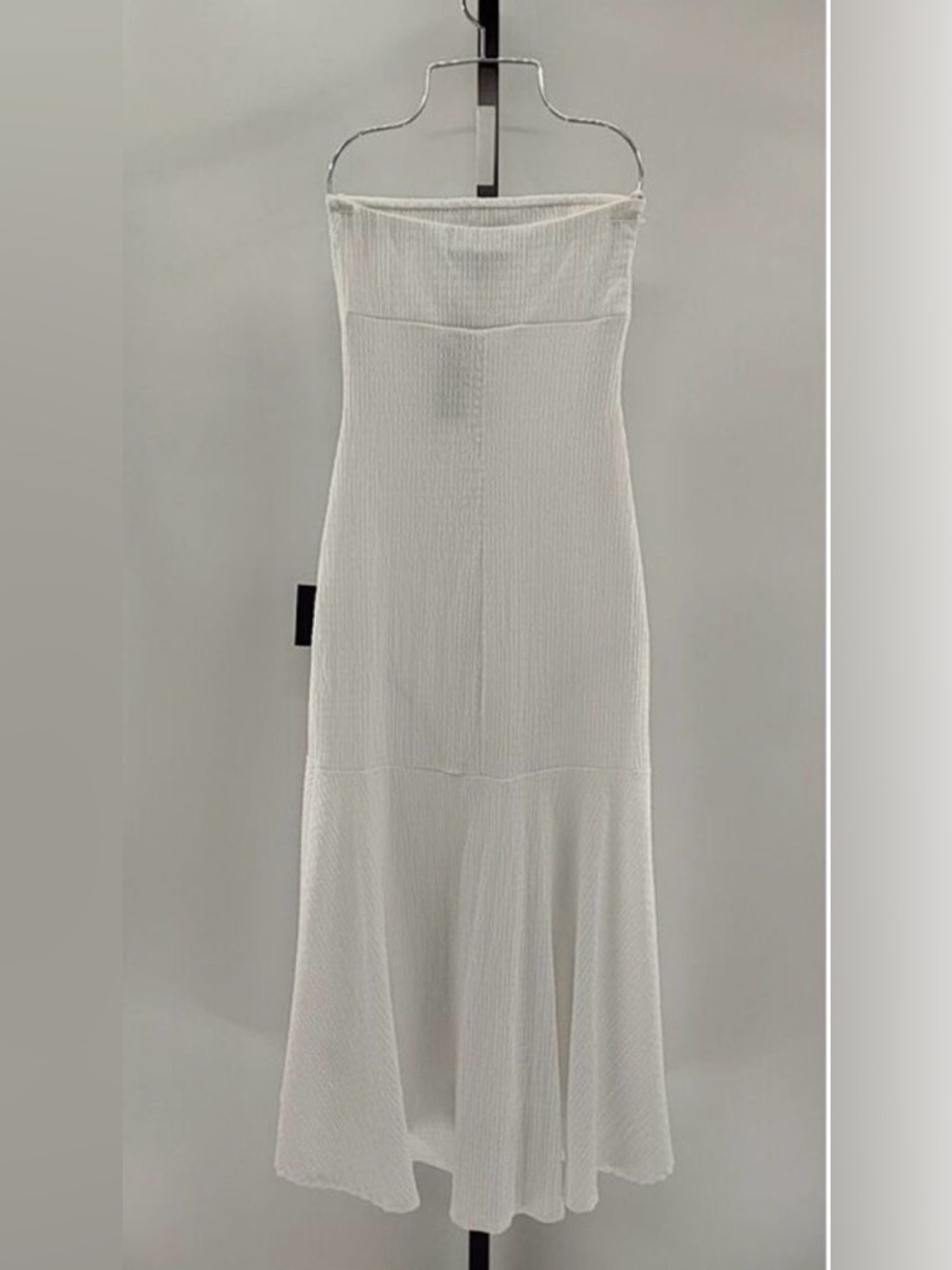 Lulus Darling Ways White Textured Strapless Midi Dress XS NWT - Picture 5 of 6